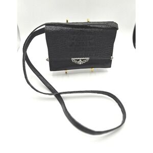 Brighton Croc-Embossed‎ Leather Convertible Carryall & Wallet Shoulder Bag